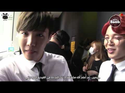 Arabic BANGTAN BOMB j hope's gesture at 'DOPE' MV