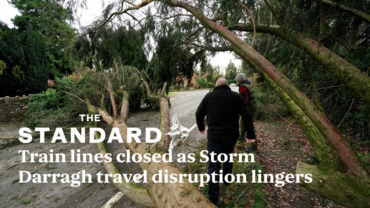 Train lines closed as Storm Darragh travel disruption lingers