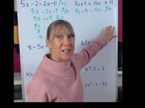 Solving equations - Part 2 - solving basic equations with two unknown terms.