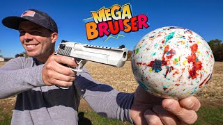 Can a GIANT Jaw Breaker Stop a Bullet?! (World's Hardest Candy)