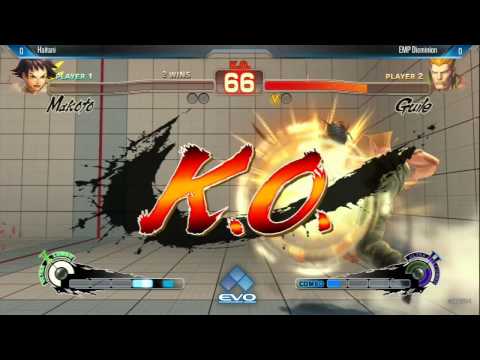 EMP Dieminion (Guile) vs Haitani (Makoto) - Evo 2014 USF4