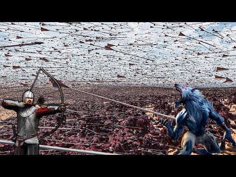 Can 300.000 Werewolves Beat 30.000 Super Archers With 1 DMG Arrow - Ultimate Epic Battle Simulator 2