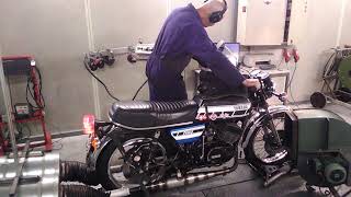Yamaha RD250 homebrew exhaust Dyno end of a love story