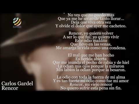 Carlos Gardel - Rencor (Letra-Lyrics)