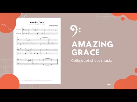 Amazing Grace Cello Duet Sheet Music G Major