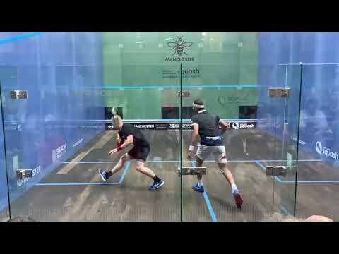 Joel  Makin vs Mohamed El Shorbagy slo-mo rally