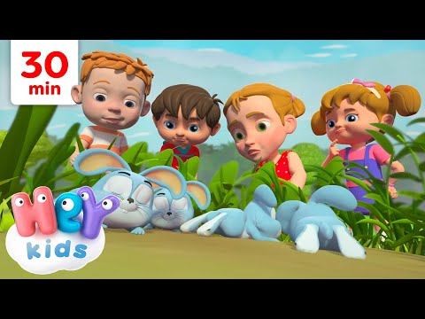 Hopp, kleine Häschen, hopp, hopp, hopp! 🐰 | Lieder mit Tieren für Kinder | HeyKids Kinderlieder TV