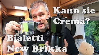 Kann sie Crema? Bialetti New Brikka getestet. Geht Kaffee kochen auch mit Kaffeepad im Womo?