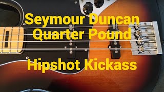 Video thumbnail for Stock VS Upgraded - Seymour Duncan SJB-3 Quarter Pound - Hipshot Kickass - Squier Jazz Classic Vibe by Precise Audio Blog