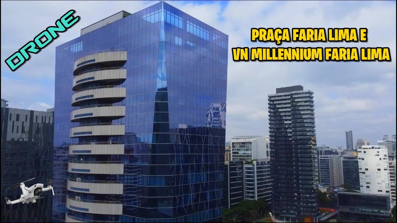 Drone na Faria Lima: Edifícios Praça Faria Lima, VN Millennium Faria Lima e outros - São Paulo