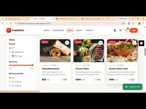 Task Demo - DAS002414 - FreshBite - Online Food Ordering