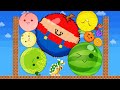 Mario Vs The Watermelon Game SUIKA Mario Fruit Evolution Escape Mix Maze Level Up