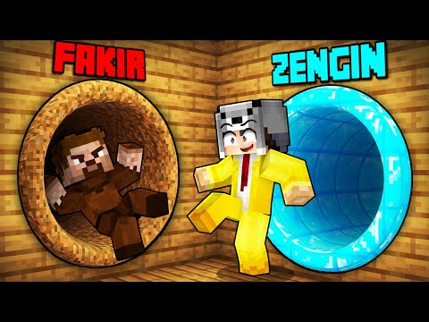 Yanlış FAKİR vs MİLYONER Tünelini Seçersen ÖLÜRSÜN! - Minecraft