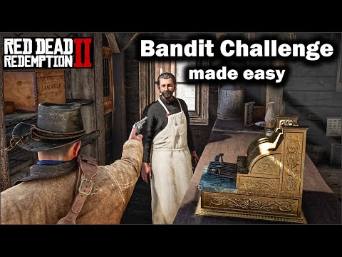 Bandit Challenge made easy in Red Dead Redemption 2 - Bounty, Robberies, fences - RDR2
