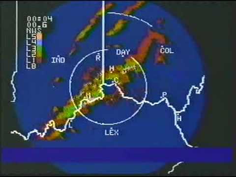 Cincinnati NWS Radar June 3, 1990 1204 AM