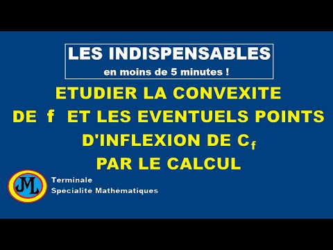 CONVEXITE d'une fonction par le calcul en 5 minutes. Terminale spécialité maths.