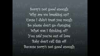 Sorry&#39;s Not Good Enough - Mcfly with lyrics