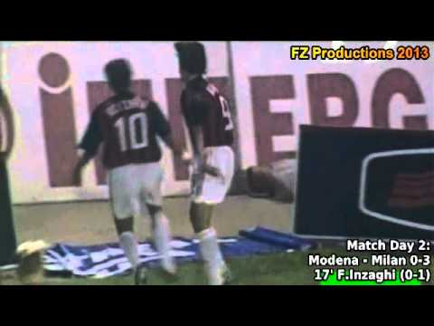 Serie A 2002-2003, day 2 Modena - Milan 0-3 (F.Inzaghi 1st goal)