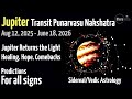 Jupiter Transit In Punarvasu Nakshatra 2025 2026 Return Of Light Healing Second Chances