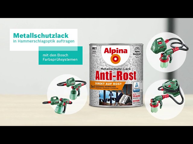Video teaser for Tutorial: Metallschutzlack in Hammerschlagoptik mit dem Farbsprühsystem von Bosch auftragen