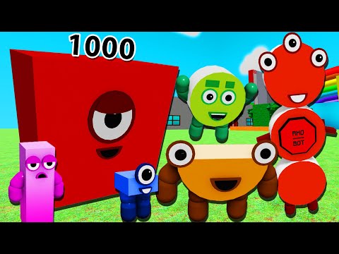 The EVIL 1000 TURNED All Numberblocks into MUTANTS in Roblox! RP Adventure