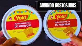 ???? ABRINDO PAÇOQUINHA ROLHA E PAÇOQUINHA TABLETE DE AMENDOIM DA YOKI