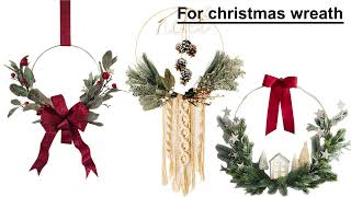 DIY Metal Floral Hoop Wreath Macrame Craft Gold Dream Catcher Ring by HOHIYA