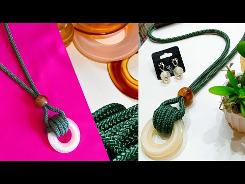 FAZENDO COLAR LONGO DE CORDA COM RESINA-Produção de colares para minha loja de bijuterias #handmade