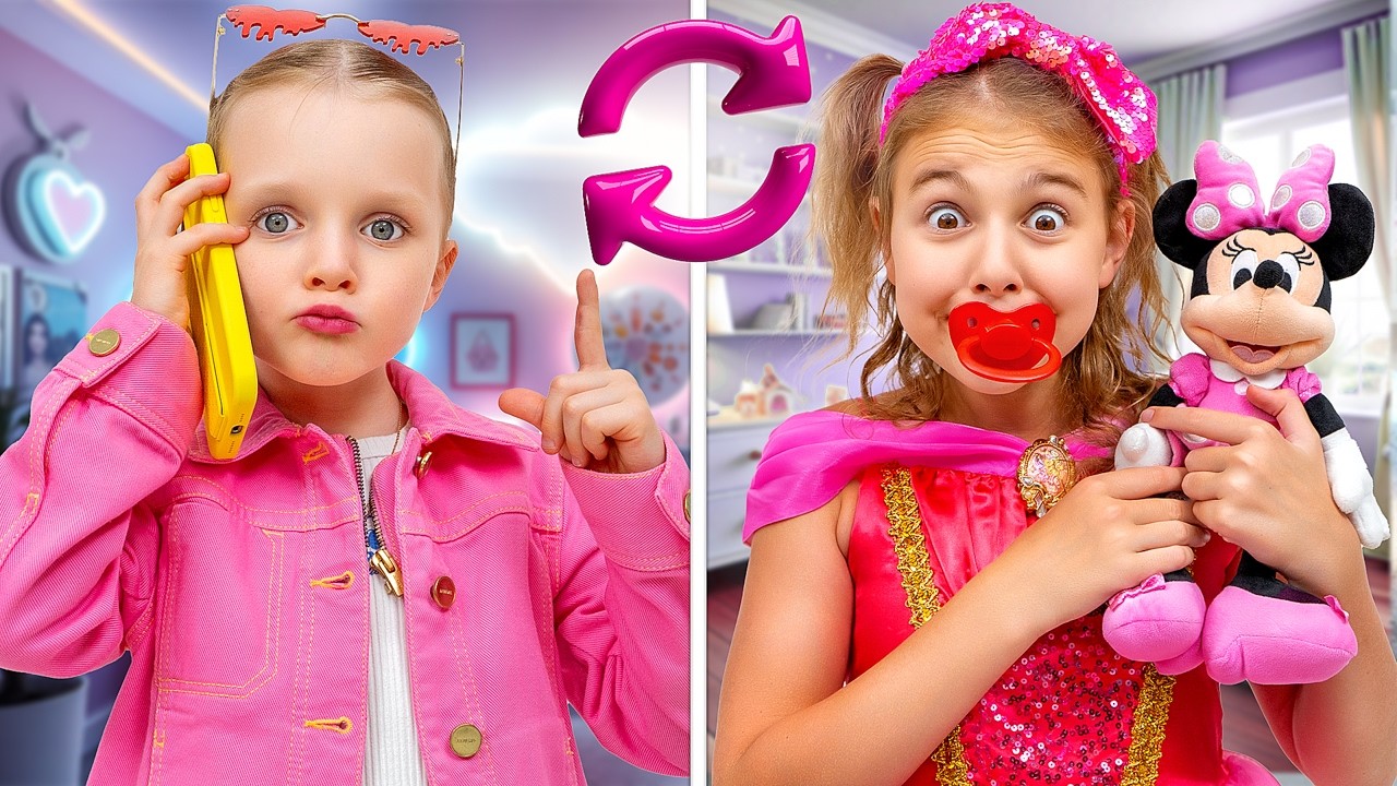 Girls Swap Places for a Day: Dasha and Maria’s Funny Story