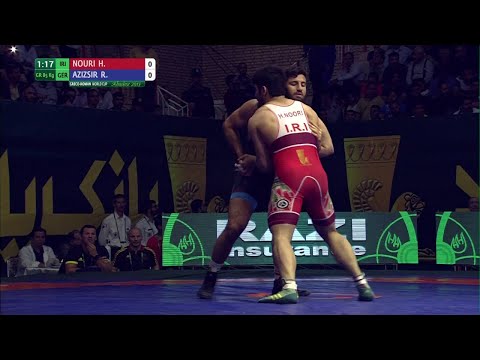 Round 1 GR - 85 kg: H. NOURI (IRI) df. R. AZIZSIR (GER), 2-1