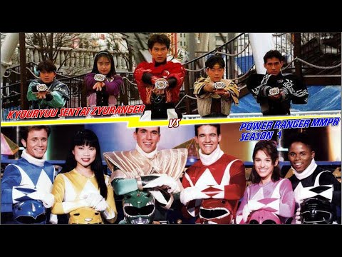 Kyouryuu Sentai Zyuranger VS Power Ranger Mighty Morphin S1 | Henshin Comparison