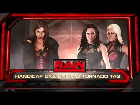 WWE 2K18 Wonder Woman VS Stephanie McMahon,Maryse 1 VS 2 Handicap Elimination Match