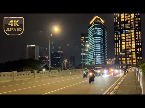 4K Jakarta night - Walking tour - Indonesia walk tour