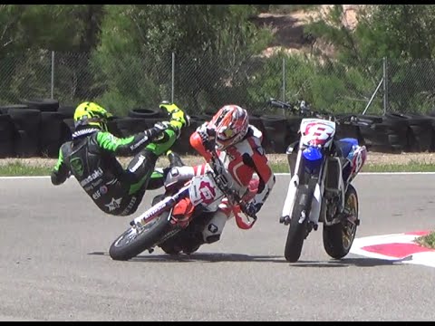 Supermotard Mora D'Ebre Crash & Show (E-RaceVideos)
