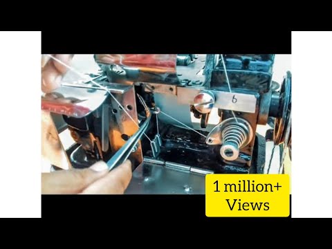 How to put 3 threads in overlock machine