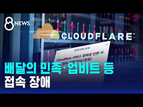 배달의 민족·업비트 등 접속 장애 / SBS 8뉴스