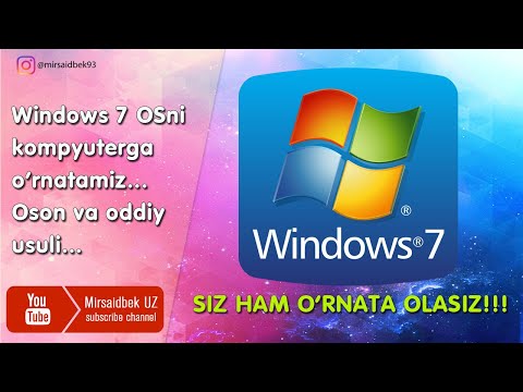Qanday qilib kompyuterga WINDOWS 7 ni o'rnatamiz? Hammasi oson!