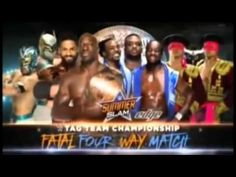WWE Summer Slam 2015 Official Match Card Fatal 4 Way   Tag Team Championship