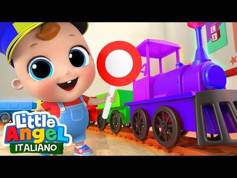 Ecco il Treno dei Colori 🚂🌈 Cartoni Animati con Gianni Piccino - Little Angel Italiano