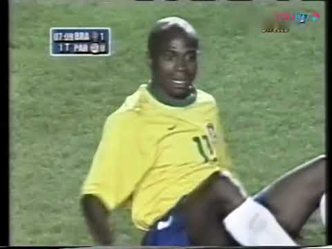 Eliminatorias Mundial 2002: Brasil 2-0 Paraguay (15/08/2001). Narración en español.
