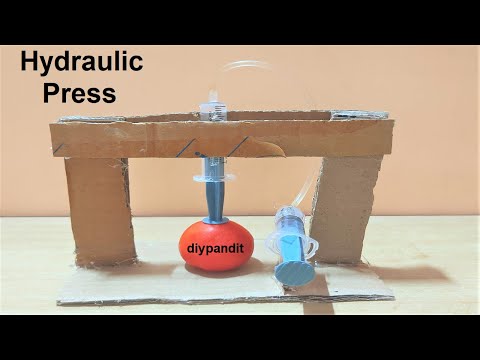 hydraulic press working model science exhibition DIY pandit