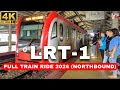 4K FULL RIDE LRT 1 Northbound 2024 Parañaque To Q C In 40 Min Bonus Loading Tutorial
