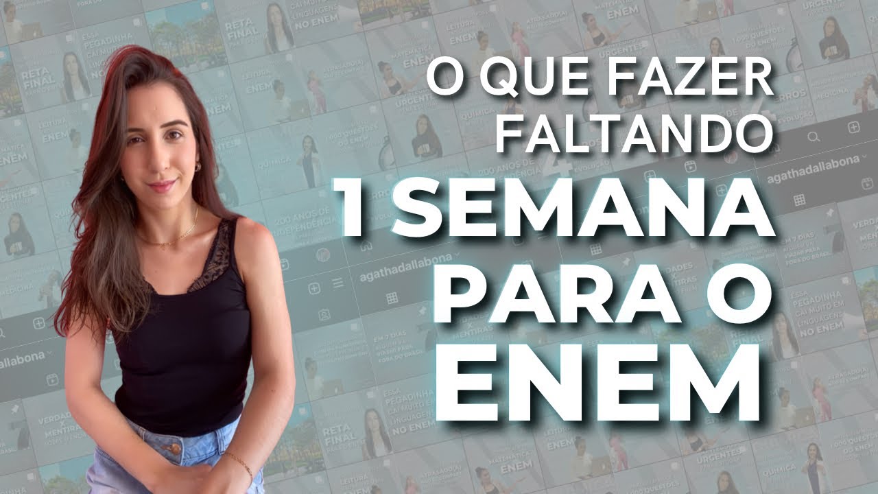 Como estudar faltando UMA SEMANA para o ENEM (a estratégia que preenche as lacunas)