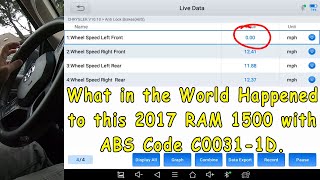 RAM 1500 With ABS Sensor Code C0031-1D?