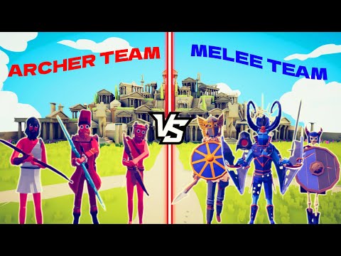 ARCHER TEAM vs MELEE TEAM  |  Totally Accurate Battle Simulator
