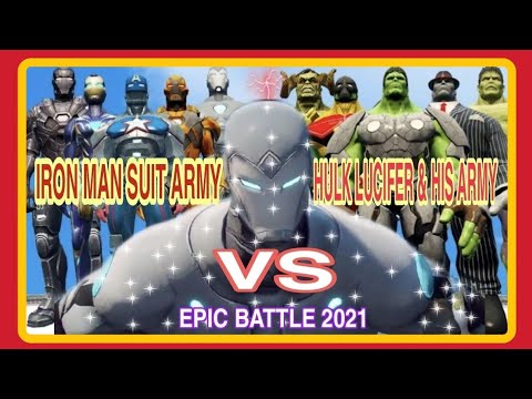 IRON MAN SUIT ARMY VS HULK LUCIFER & HIS ARMY - EPIC BATTLE2021