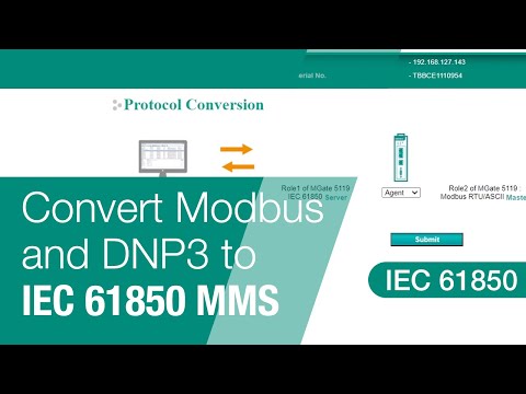 Converting Modbus and DNP3 to IEC 61850 MMS with MGate 5119