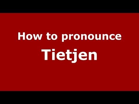 How to pronounce Tietjen (Arabic/Morocco) - PronounceNames.com