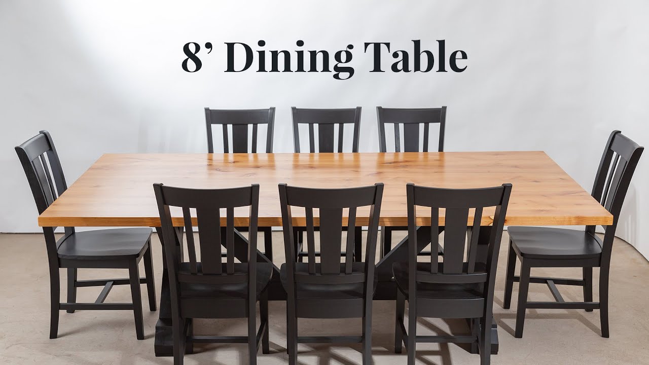 8' Prairie Dining Table - Solid Alder Made In USA