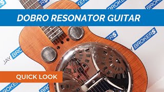 Video thumbnail for Dobro Hound Dog Deluxe Round Neck Classic Resonator Guitar by Jay Brokers